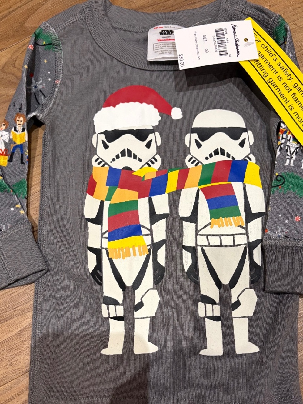 Hanna Andersson Holiday Star Wars Carollers Organic Pajama Set Baby Size 3-6 Mos